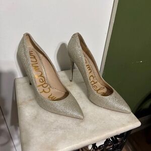 Sam Edelman Women's Glitter Heels - Gold